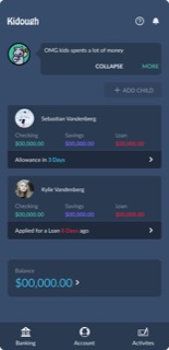 Kidough parent dashboard